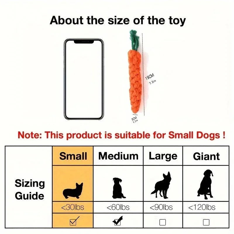 Carrot Rope Dog Chew Toy