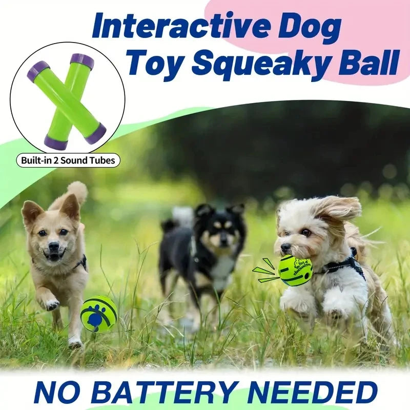 Interactive Squeaky Dog Ball – Durable Chew Toy for Active Dogs